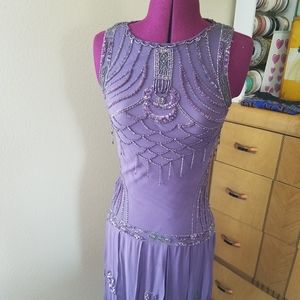 Purple Sue Wong Beaded Flapper Dress